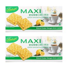 Biskotto MAXI 愛炫三明治餅乾 檸檬口味, 160g, 2盒