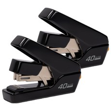 deLi 得力 Easy Flat 平面型訂書機 適用33號釘 0370S, 黑色, 2個