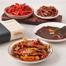 외갓집곳간 맘든든한 밑반찬 무말랭이 200g + 깻잎무침 200g + 마늘쫑 200g + 고추무침 200g, 800g, 1세트