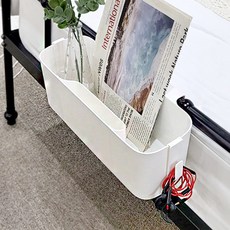 Bellowuni 縫隙懸掛式儲物盒架子嬰兒床整理架框架側水槽掛鉤, 白色, 1個