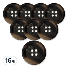 동대문단추왕 무광 코트 가디건 단추 25mm, L브라운플러스, 16개