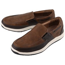 단골브로 남성용 빈티지 가죽 스티치 슬립온 카테오