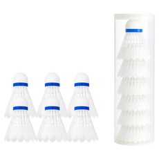 Live On 耐用飛行穩定尼龍羽毛球 8.2cm, 1個, 6入, 白色