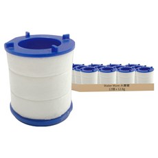 Water More 水摩爾 透明PP高密度濾棉除氯過濾器 專用替換濾芯 12個 直徑3.3*高3.4cm, 1組