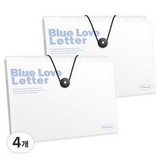 델리리움 예쁜 색감 대용량 아코디언 서류 A4 파일 케이스 5단 32 x 25 cm, 4개, 화이트