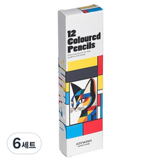 헤이조이 프리미엄 유성 색연필 세트, 6세트, 12색