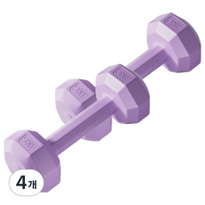 코레시스 예쁜 파스텔톤 홈트용 아령 퍼플, 4개, 3kg