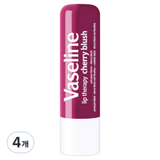 바세린 립 스틱, 체리 블러쉬 케어, 4.8g, 4개