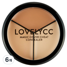 Lovelycc 魔術遮瑕遮瑕膏 12g, 01修容, 6個