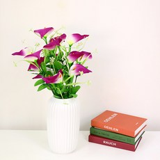 조아트 조화 카라 꽃다발 18송이, 퍼플, 3개