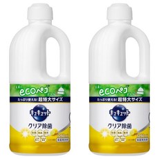 Kao 花王 Cucute 珂珂透 餐具洗碗精補充瓶 檸檬香, 1.25L, 2瓶