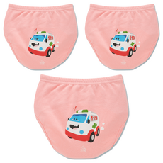아가짱 프랜들리 6중 배변 훈련 팬티, 병원차(핑크색), 3개