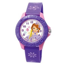 Disney 迪士尼 兒童手錶 U9系列 大字體數字 日常生活防水 新款可愛錶面, 紫色, 3.7 x 1 x 24cm