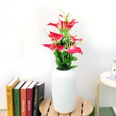 JOART 人造海芋花束 18朵, 粉紅色, 3個