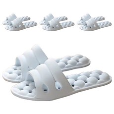 EVER HOUSE 旅行用可折疊飯店機上拖鞋, 4個, 淺藍色