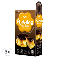 eZn NEW 푸딩 셀프 염색제 4.3 140ml, 모카브라운, 3개