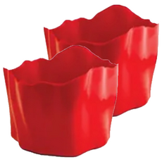 QUALy Flow Bucket Multipurpose Bucket 流形筒 M, 1層, 紅色