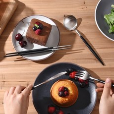 까사니 딜다 커트러리 4종 세트, 혼합 색상, 숟가락 2p + 젓가락 2p + 포크 2p + 나이프 2p