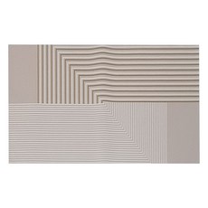 硅藻泥軟墊 加大款, 幾何線條 淺褐色