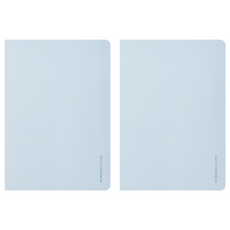 KaCO Memory A5質感記事本 80張內頁 PU質感封面, 淺水藍, 2本