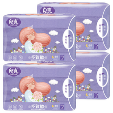 良爽 草本植物超薄透氣夜用衛生棉, 4包, 30cm, 7片