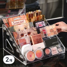 Anplus 凝膠美甲 指甲油 唇釉 化妝品 7層收納架, 2個, 透明