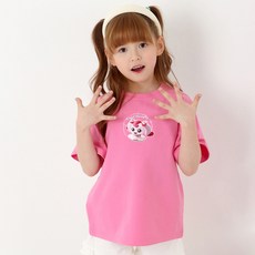 PremierFam 女童 Catch! Teenieping 毛圈寬鬆短袖T恤PK