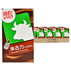 ViTa 維他 朱古力牛奶飲品, 250ml, 24入
