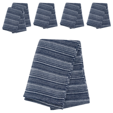 TATSUNE 日本傳統垢擦沐浴巾 日本製 尼龍材質 易乾好保養, 藍, 6條, 1個