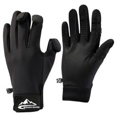 GOLOV.EJOy 冬季戶外釣魚手套, 可翻指, 防風防潑水, 掌心防滑, 黑色, M, 1雙