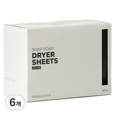 1555 SOFSOF 烘衣機用纖維柔軟紙 清新棉花香 正品, 6個, 40張