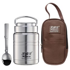 MiyAco 米雅可 經典316不銹鋼真空燜燒罐, 銀色, 500ml, 1個