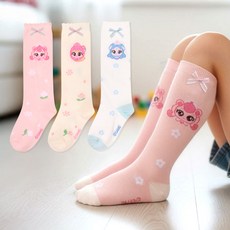 프리미에팜 아동용 캐치 티니핑 프린세스 로얄핑 리본 니삭스 4켤레 세트