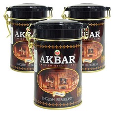 AKBAR 英式早餐紅茶葉, 100g, 1罐, 3罐