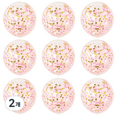 파티야놀자 생일파티 컨페티 풍선 50p, 러블리, 2개