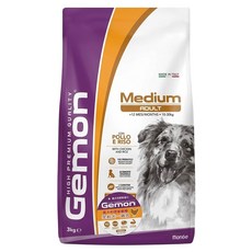 Gemon 啟蒙 中大型成犬 飼料 義大利製造 無基因改造, 雞肉, 3kg, 1袋