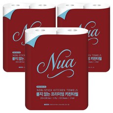 누아 붙지 않는 프리미엄 천연펄프 키친타월 125p, 6개, 125매