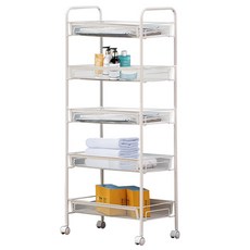 리벤스 이동식 메쉬 틈새 수납선반, 5단