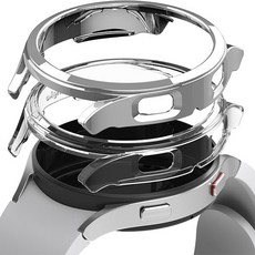 Ringke 智慧型手錶輕薄保護硬殼 44mm, 透明+銀色