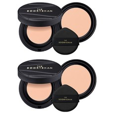 수려한 더 블랙 텐션 핏 메쉬쿠션 본품13g + 리필13g, 23호, 2개