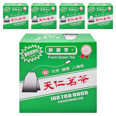 天仁茗茶 鮮綠茶經濟包 天然健康人情味, 2g, 100包, 5盒