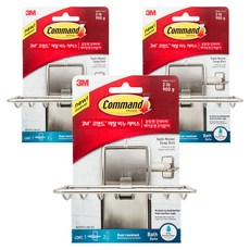 3M Command 無痕 金屬肥皂盒 小型, 單一顏色, 3個