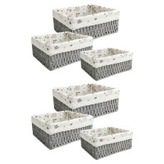 Readyello藤編收納盒 3種組, 2套, 灰色