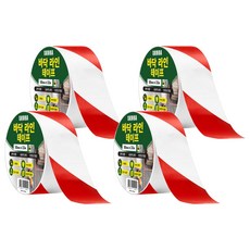 Skora 地板標線膠帶, 4個, 紅色 + 白色