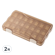 Anna&U 可拆分 21格 一個月 營養品 藥盒 棕色, 2個