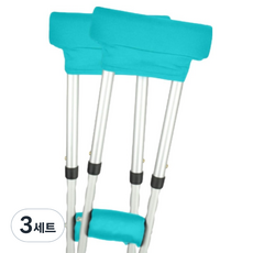 루네온 심플 목발 쿠션 겨드랑이 패드 2p + 손잡이 패드 2p 세트 형광 녹색, 3세트