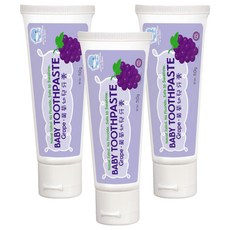 KU.KU Duckbill 酷咕鴨 葡萄口味幼兒牙膏 天然木糖醇 不含氟化物, 50g, 3條