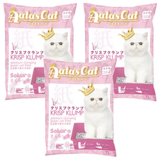Aatas Cat 加冕貓 KRISP KLUMP 紙貓砂, 99%無粉塵 抑制氣味, 7L, 櫻花香, 3包