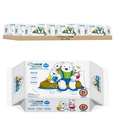 OMA&Baby 拭拭樂 超純水親子熊潔膚柔濕巾, 40gsm, 85張, 9包