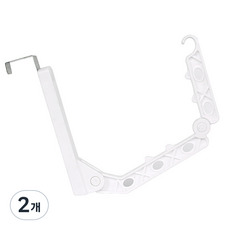 롤코 접이식 공간 절약 도어훅 문 옷걸이, 화이트, 2개